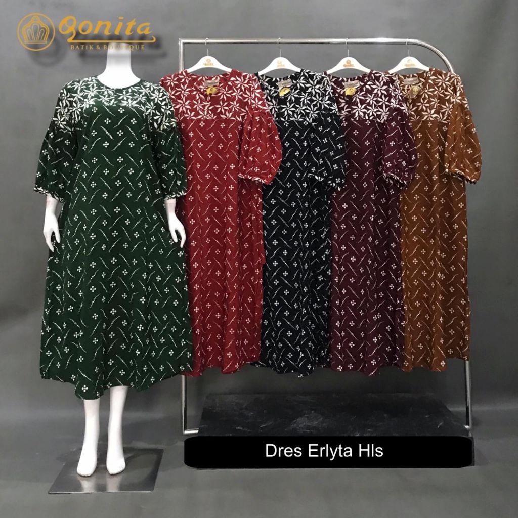 Dress batik Qonita//batik qonita//batik pekalongan ori