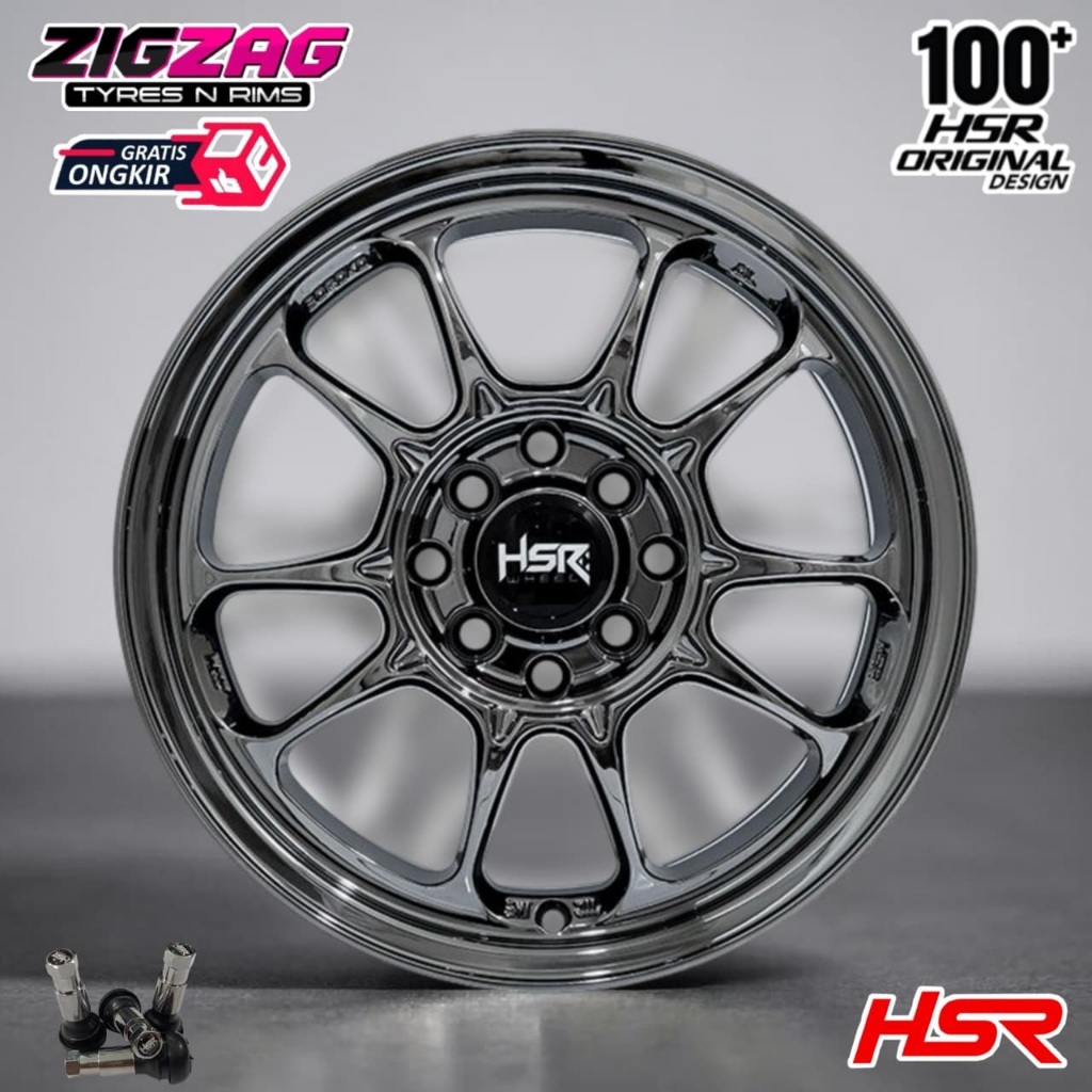 VELG BLACK CHROME R15 HSR DL BRIO SATYA CALYA KARIMUN IGNIS SWIFT