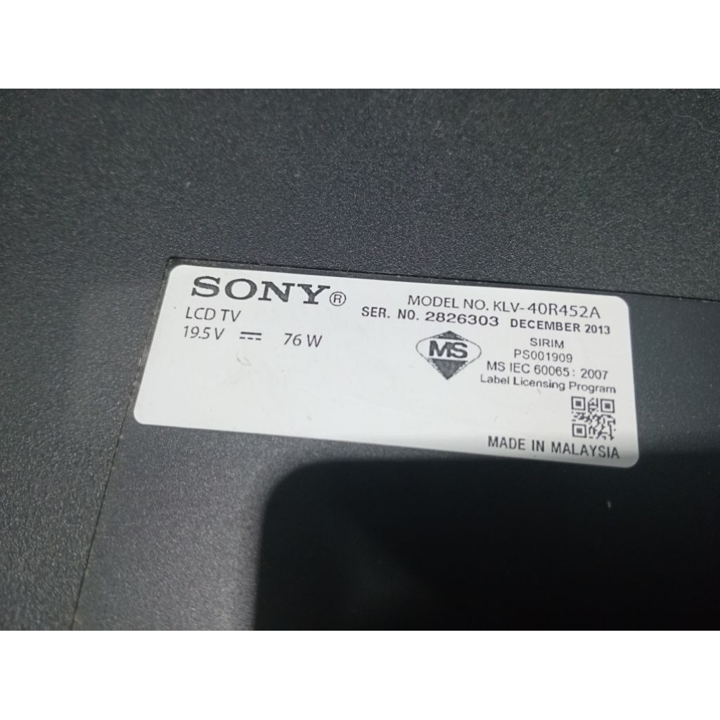 Panel layar tv LED Sony 40 inch