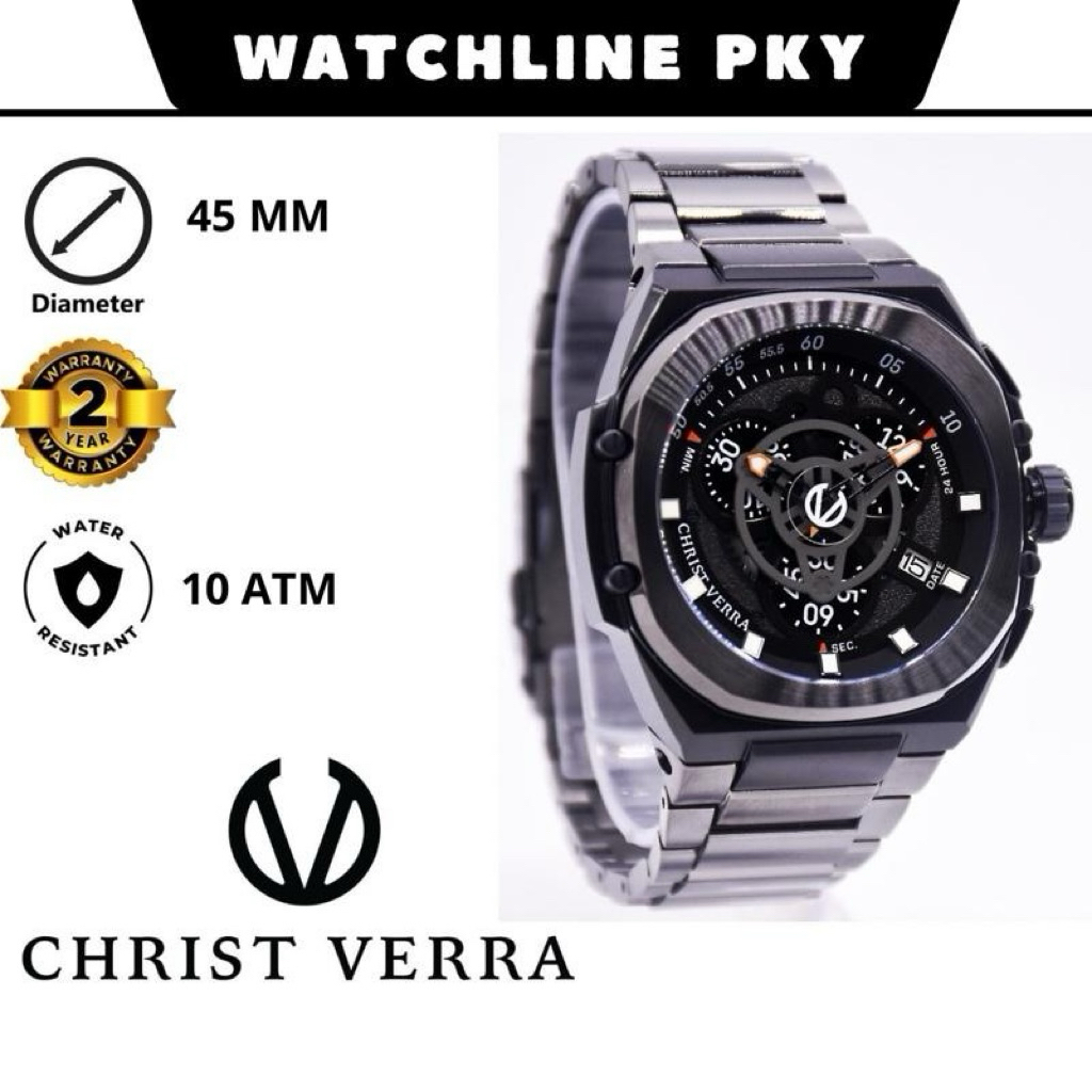 JAM TANGAN PRIA BRAND CHRIST VERRA ORIGINAL