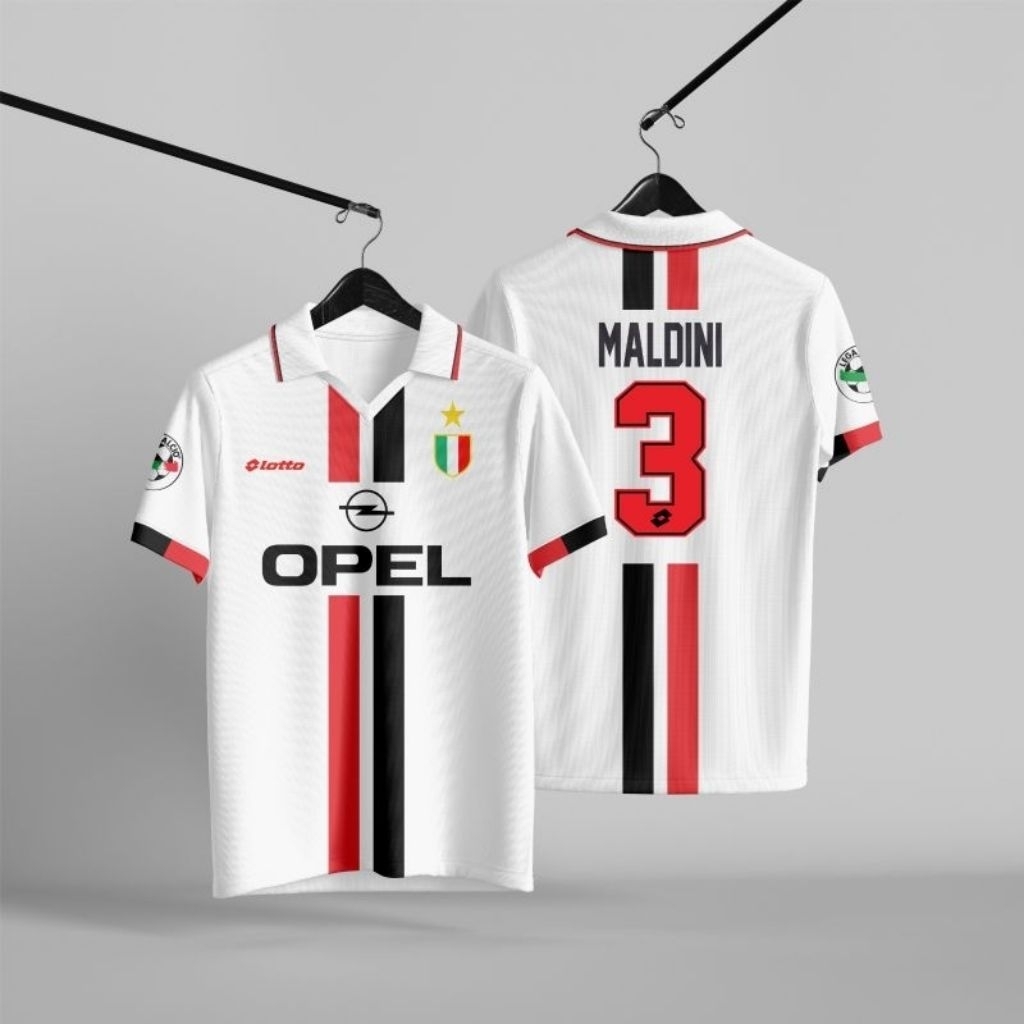 JERSEY RETRO  AC MILAN edisi away musim 1996/1997 FREE NAMA DAN NOMOR
