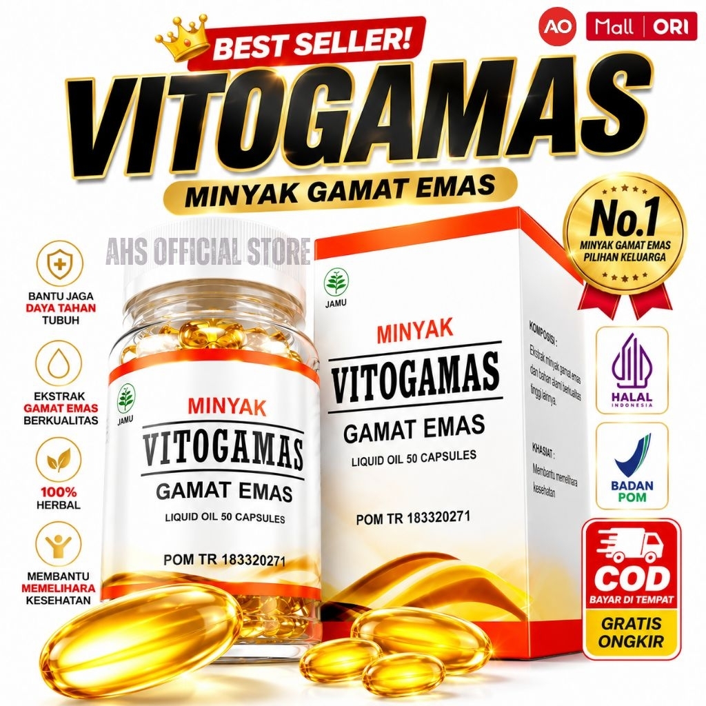 Vitogamas Kapsul Minyak Gamat Emas Herbal 21