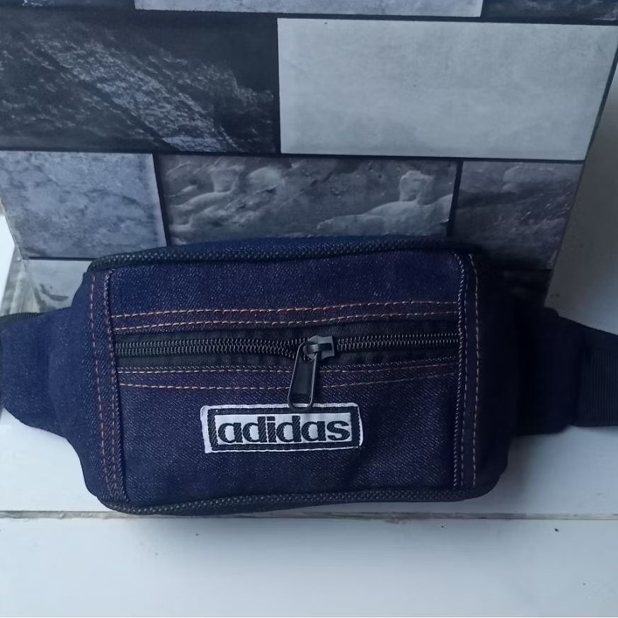 tas pinggang bahan jeans'