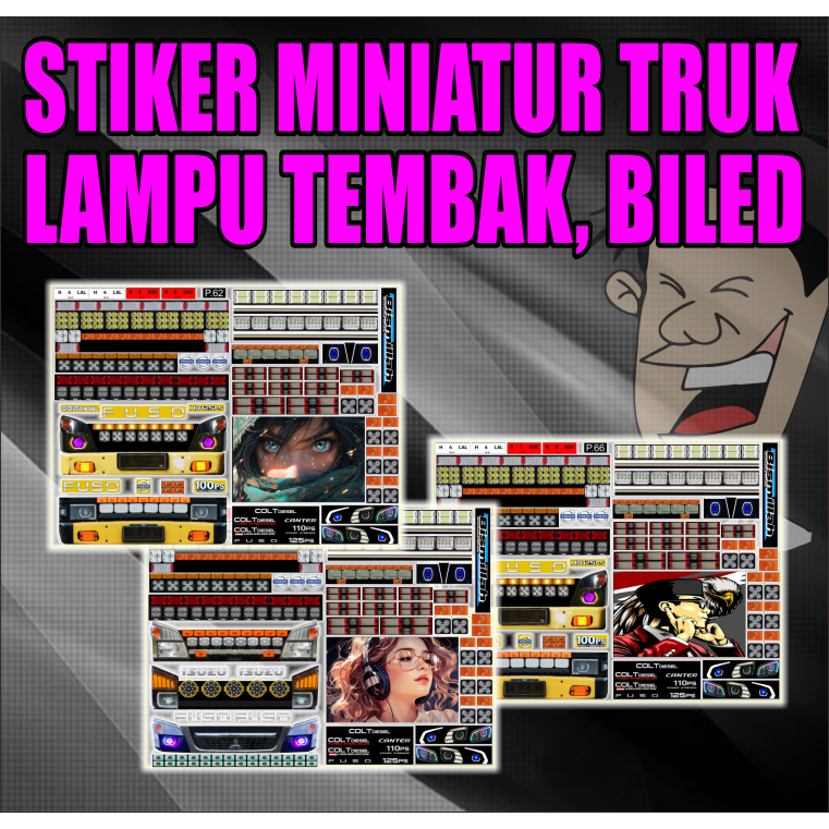 stiker lampu biled truk livery truk Truk oleng Lampu tembak by sipalui p62