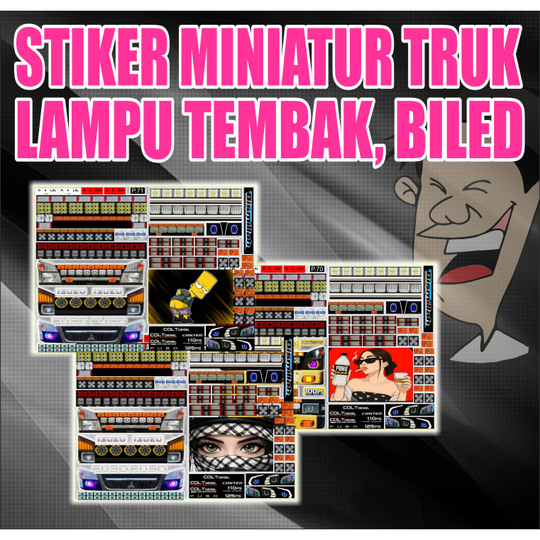 stiker lampu biled truk livery truk Truk oleng Lampu tembak by sipalui p68