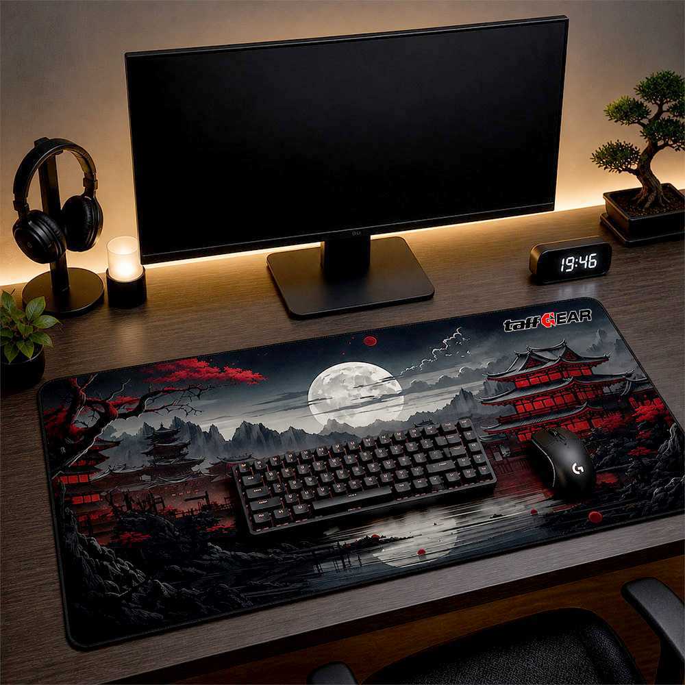 Mousepad Gaming XL LED Geometrik Neon E-Sports Gaming MousePad Aesthetic Alas Mouse Gaming Besar Ant