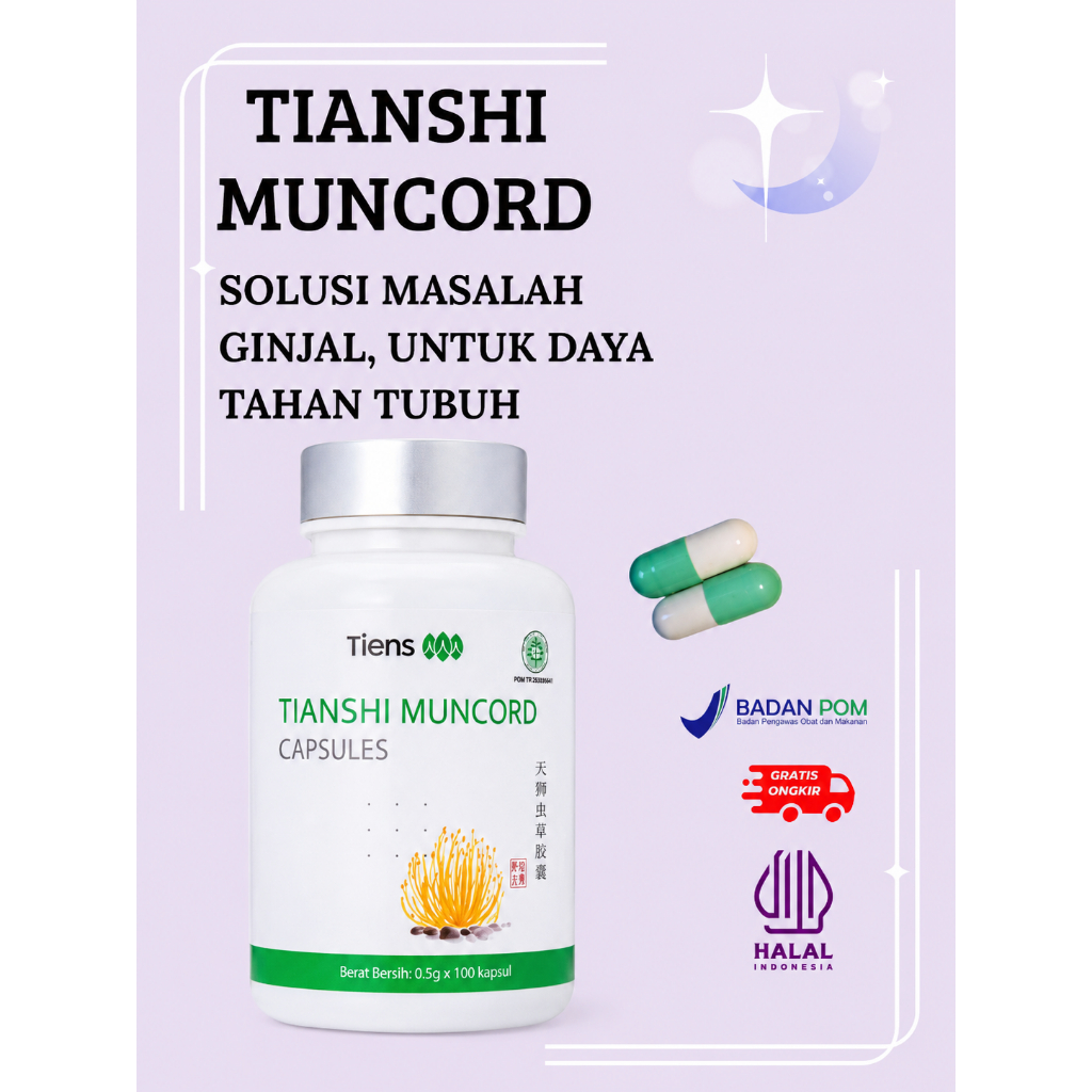 Muncord Tiens Capsules - Suplemen Herbal Pria Wanita, Meningkatkan Imun & Stamina