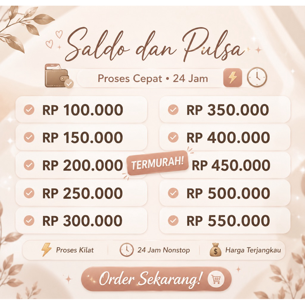 TERMURAH TOP SALDO UP AMANAH KE SEMUA TRANSFER SALDO/PULSA