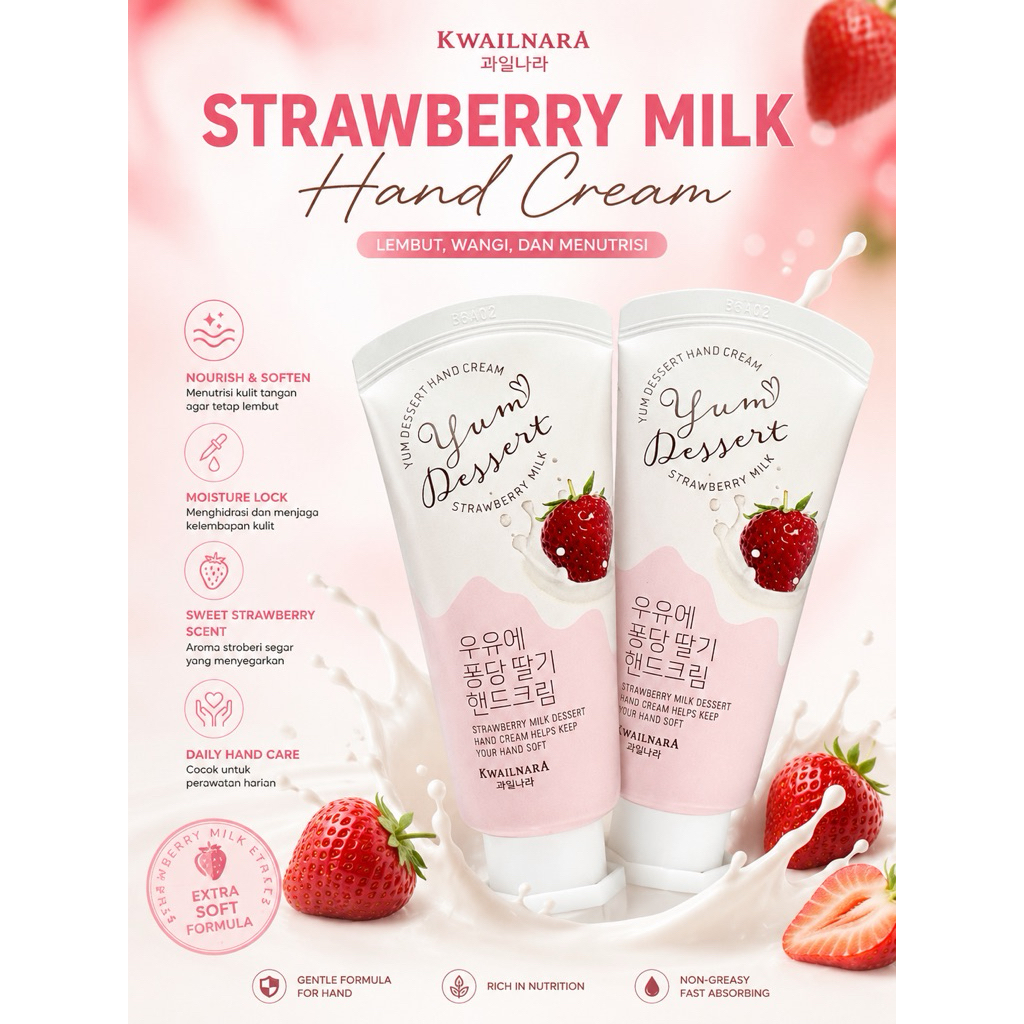 Yum Dessert Hand Cream Strawberry Korea