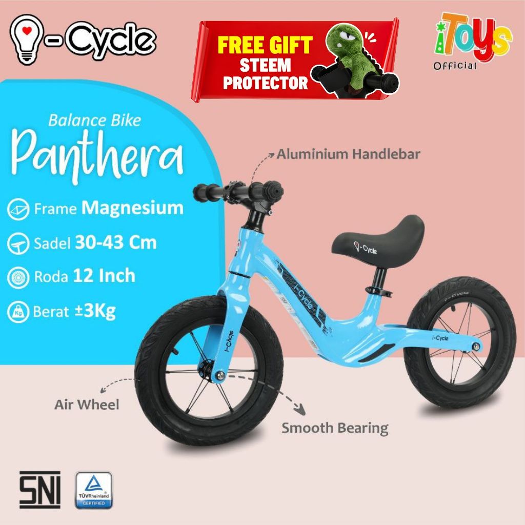 Balance Bike ICYCLE Panthera (PH-2402) | Push Bike | Sepeda Keseimbangan Anak | Sepeda Tanpa Pedal