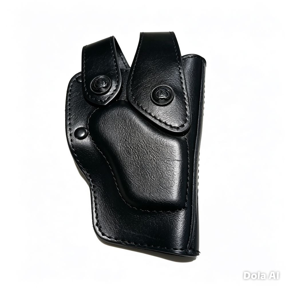 Sarung pistol revolver kulit