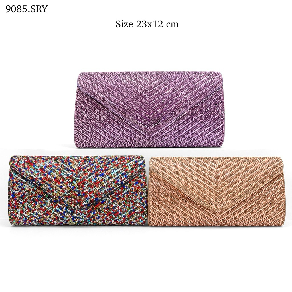 Clutch Pesta Lilac HandBag Tas Kondangan Wedding Bag 9085