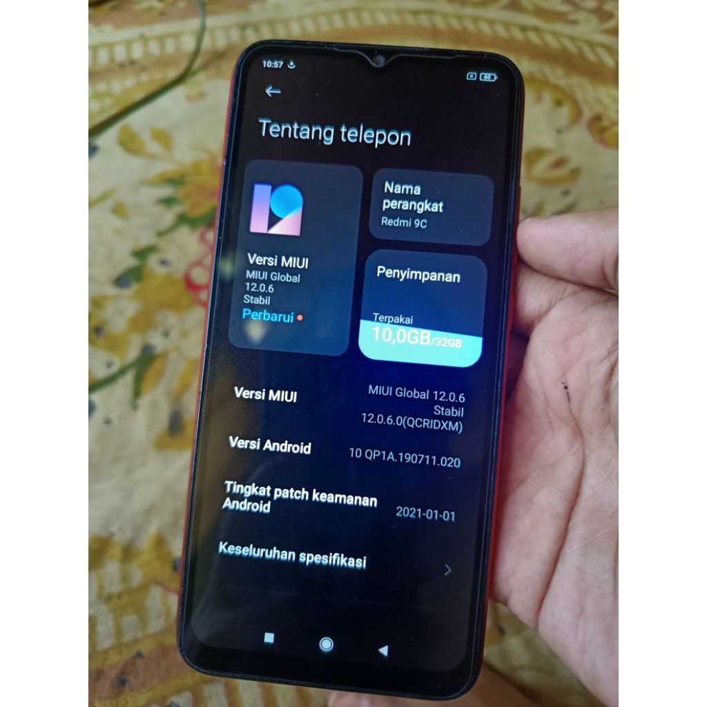 HP REDMI 9C RAM 3/32 NO MINUS PEMAKAIAN BATANGAN HP SAJA