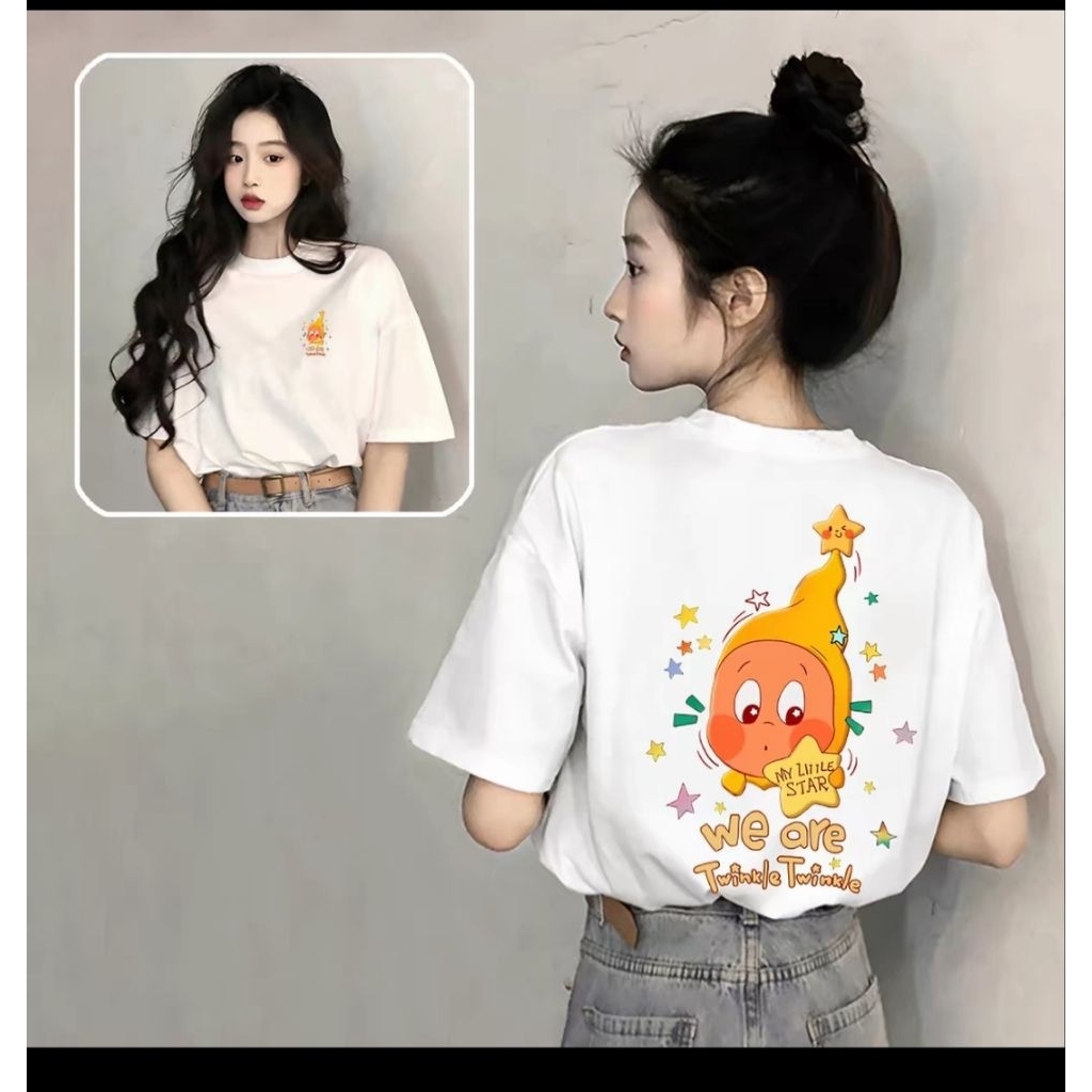 LAXION Kaos Atasan Wanita |Oversize TwinkLe-TwinkLe| bahan cotton