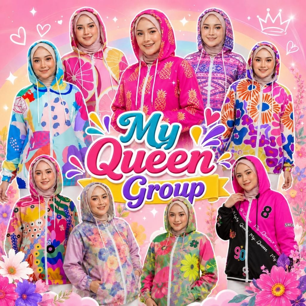 JAKET MY QUEEN NEW COLLECTION • JAKET PARASUT • JAKET PRINTING • JAKET CUSTOM • JAKET PADEL • JAKET 