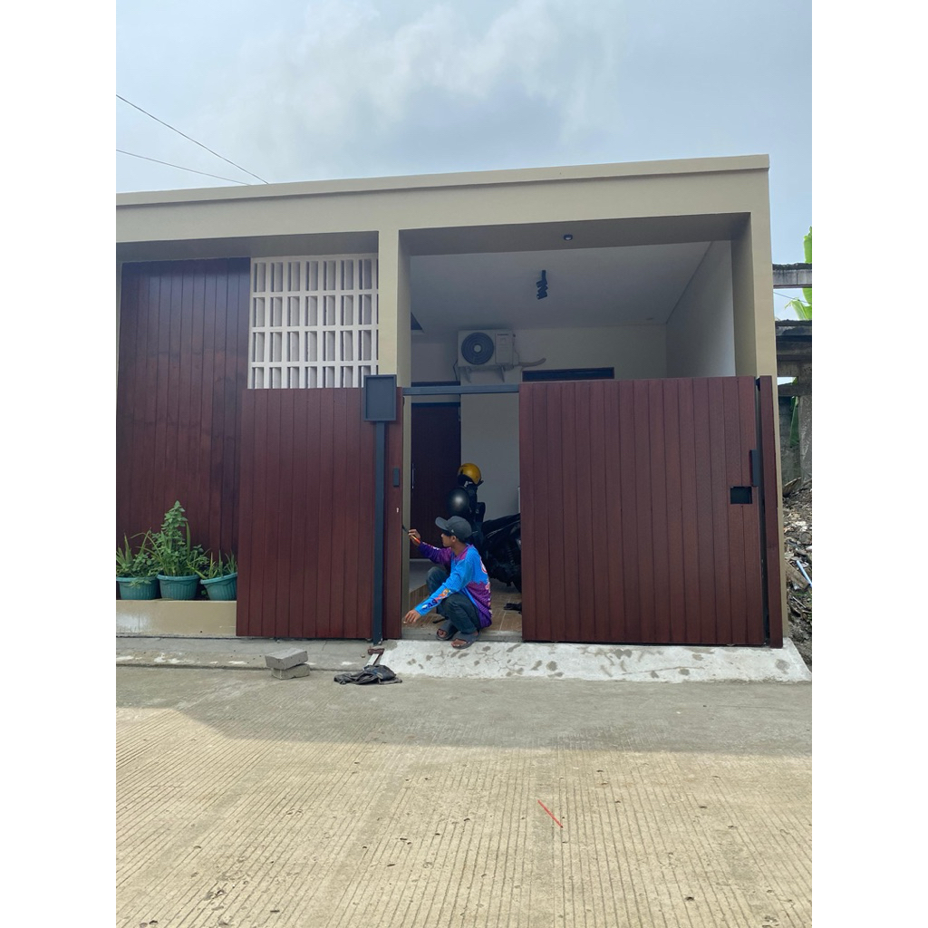 pagar double slide conwood | pintu pagar double slide