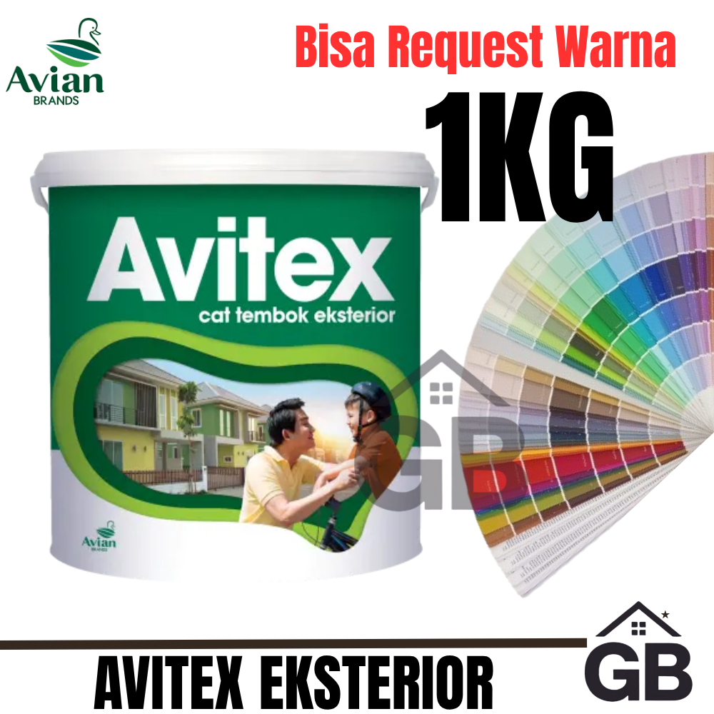 Avitex Eksterior 1kg || Cat Tembok Eksterior - Cat Tembok Eksterior Avian Brands Cat Tembok Luar 1 K