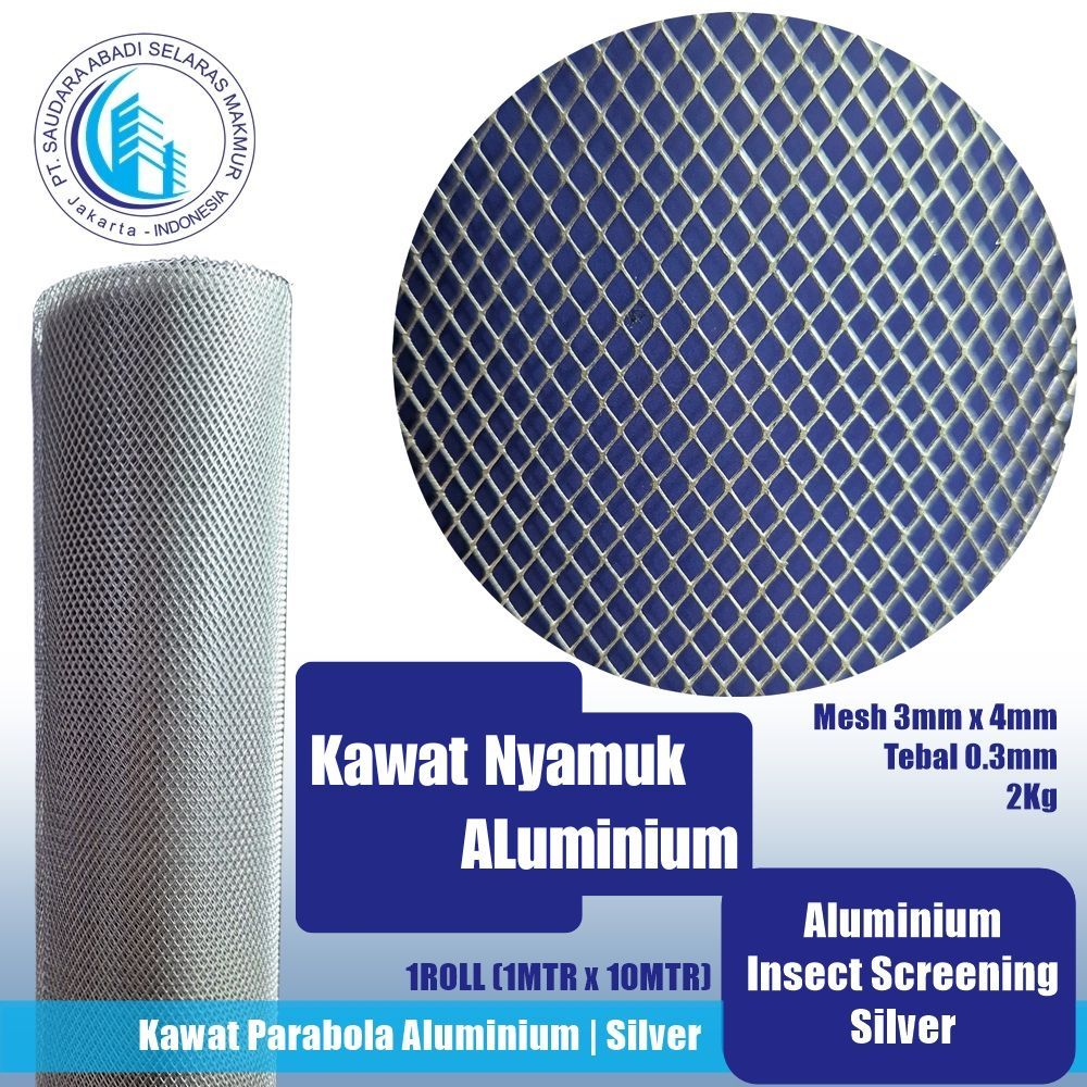 Kawat Nyamuk Aluminium / Kawat Parabola Aluminium 10 meter