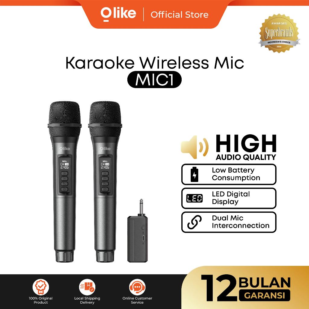 [NEW PRODUCT] Olike Mic Wireless Portable MIC1 Wireless MIcrophone Natural Sound Dual Mic Interconne