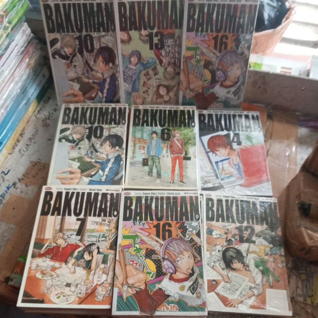 komik BAKUMAN SEGEL CABUTAN VOLUME 6,7,10,12,13,14,16,STOK CEK DISCRIPSI cat kami untuk volume yang 