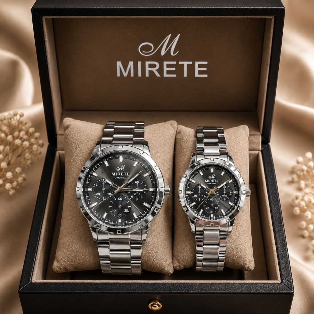 |||Mirete|||Jam Tangan MIRETE Pria Wanita 100%Original Realpict Stainless steel Wateresistent Hardle