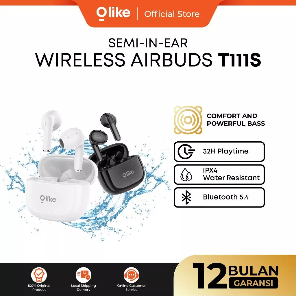 LIKE TWS T11S Earphone Bluetooth Bass Mantap