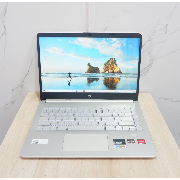 Laptop HP 14s-fq1009AU AMD Ryzen 3 5300U Ram 16Gb Ssd 512Gb Normal Siap Pakai - Laptop Murah - Lapto