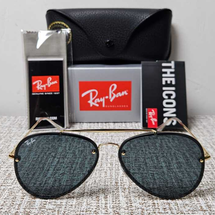 KACAMATA RAYBAN AVIATOR BLAZE RB3584N 9050/71 GOLD ORIGINAL