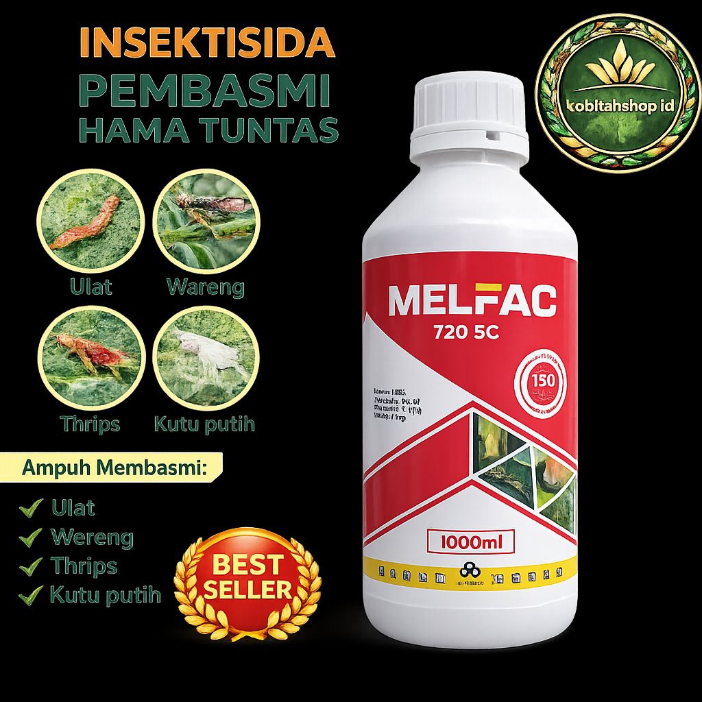 INSEKTISIDA MELFAC 720 SC 1 LITER Obat Hama Padi, Cabai, Sayuran