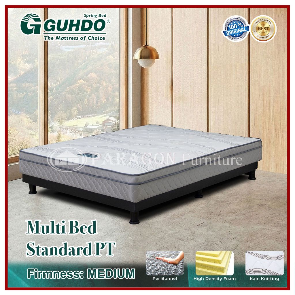 Guhdo Spring bed Multi bed Standard Plush Top Spinal Spring, Tanpa Heaboard 090 100 120 140 160 180 