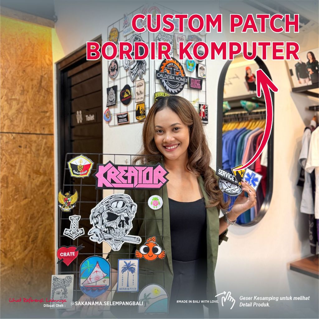 Custom Bordir Komputer Patch Emblem Satuan