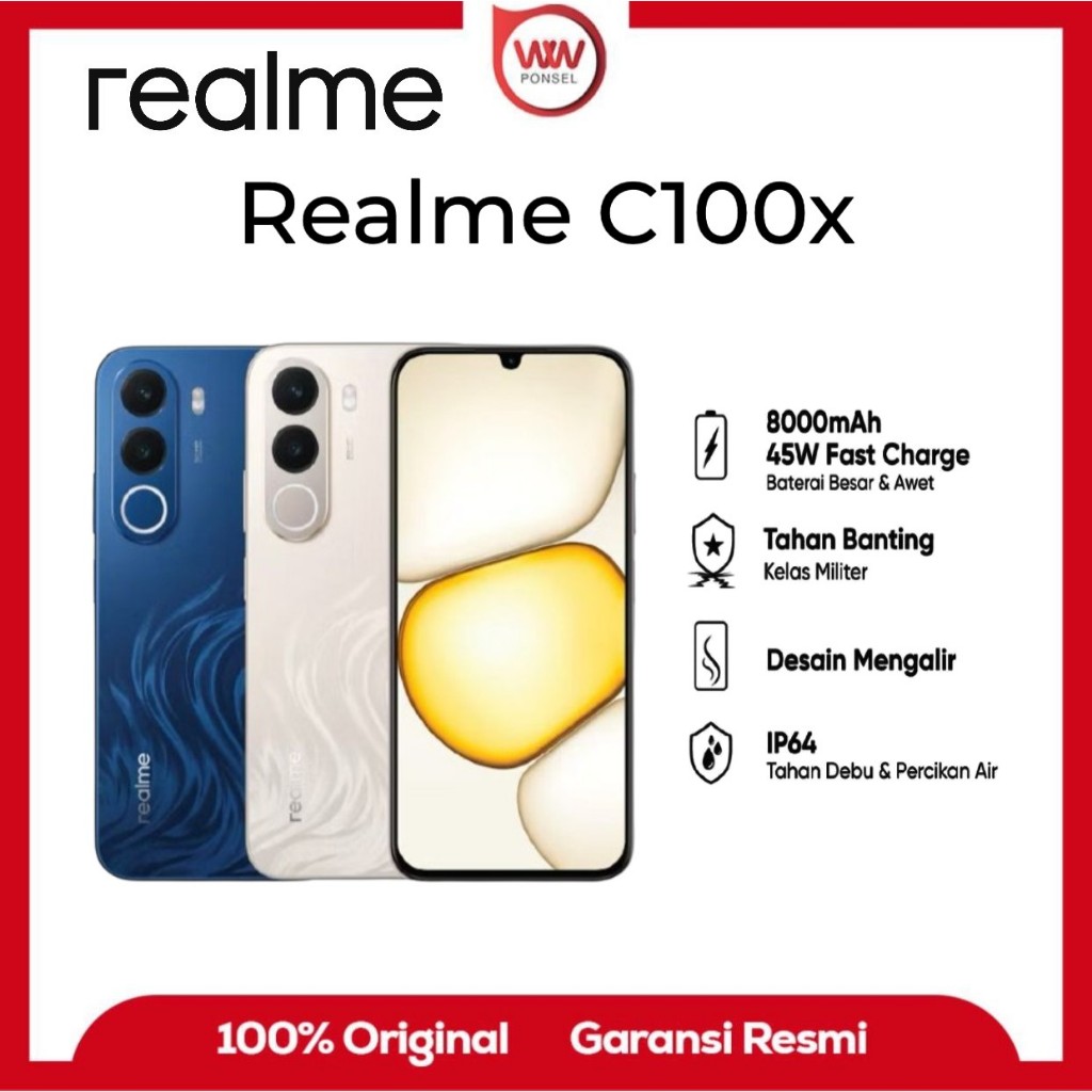 Hp Realme C100x Ram 6GB Internal 128GB Garansi Resmi