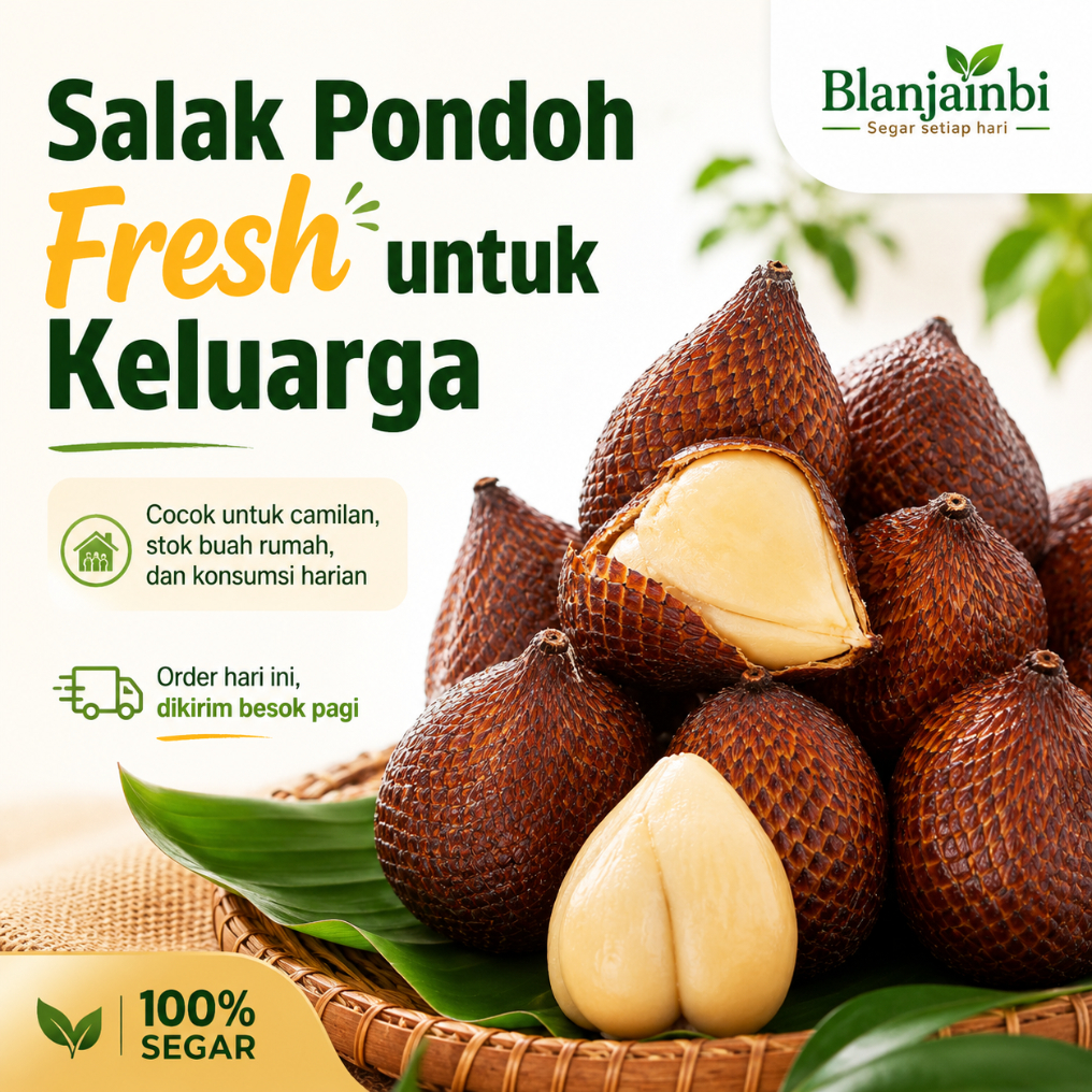 Salak Pondoh 1Kg - Buah Fresh untuk Cemilan Keluarga Bandung