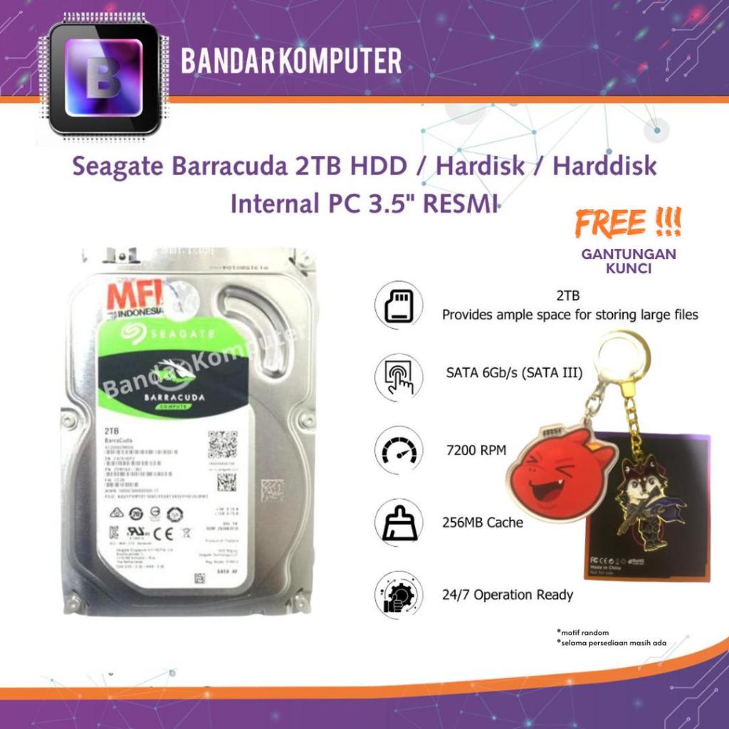 Seagate Barracuda 2TB HDD / Hardisk / Harddisk Internal PC 3.5" RESMI MFI