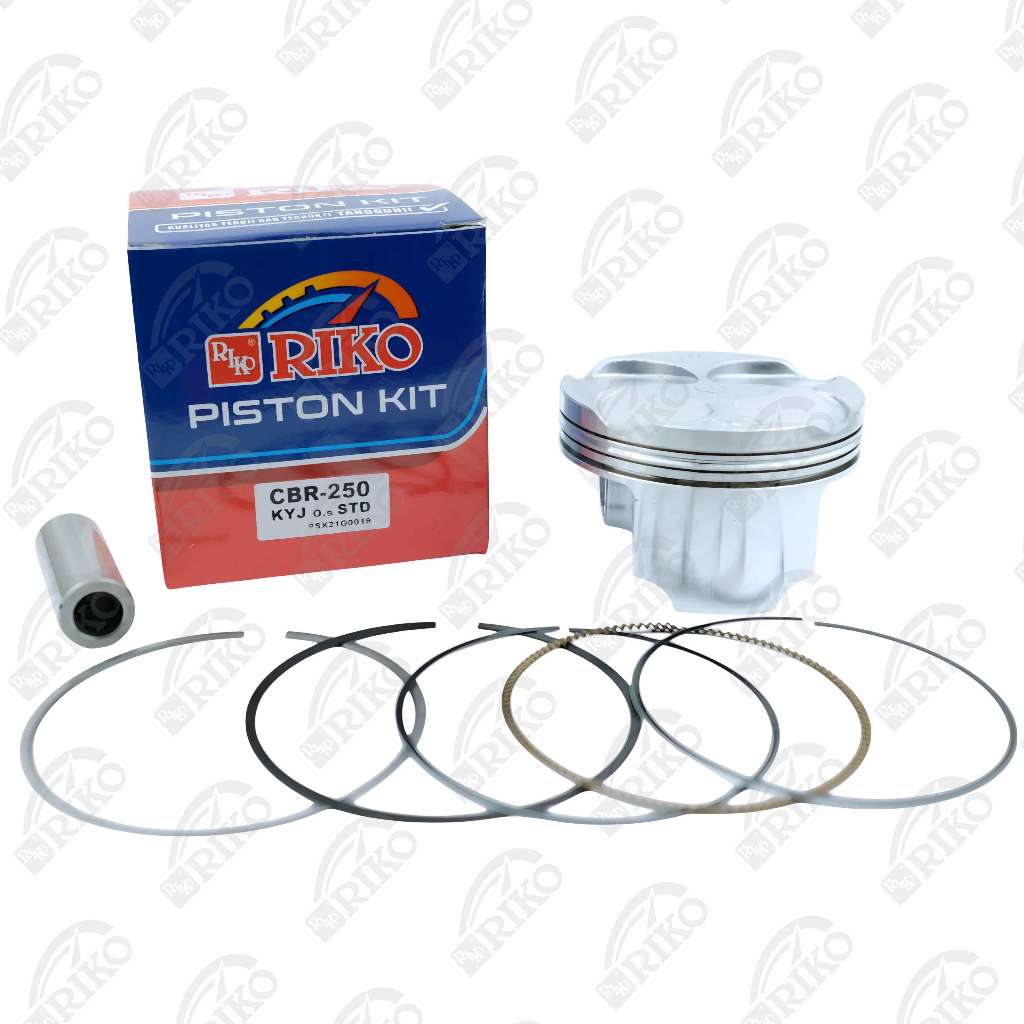 PISTON KIT SEHER CBR 250 OLD LAMA KODE KYJ RIKO ENGINEUP 168 BANDUNG PIN 17