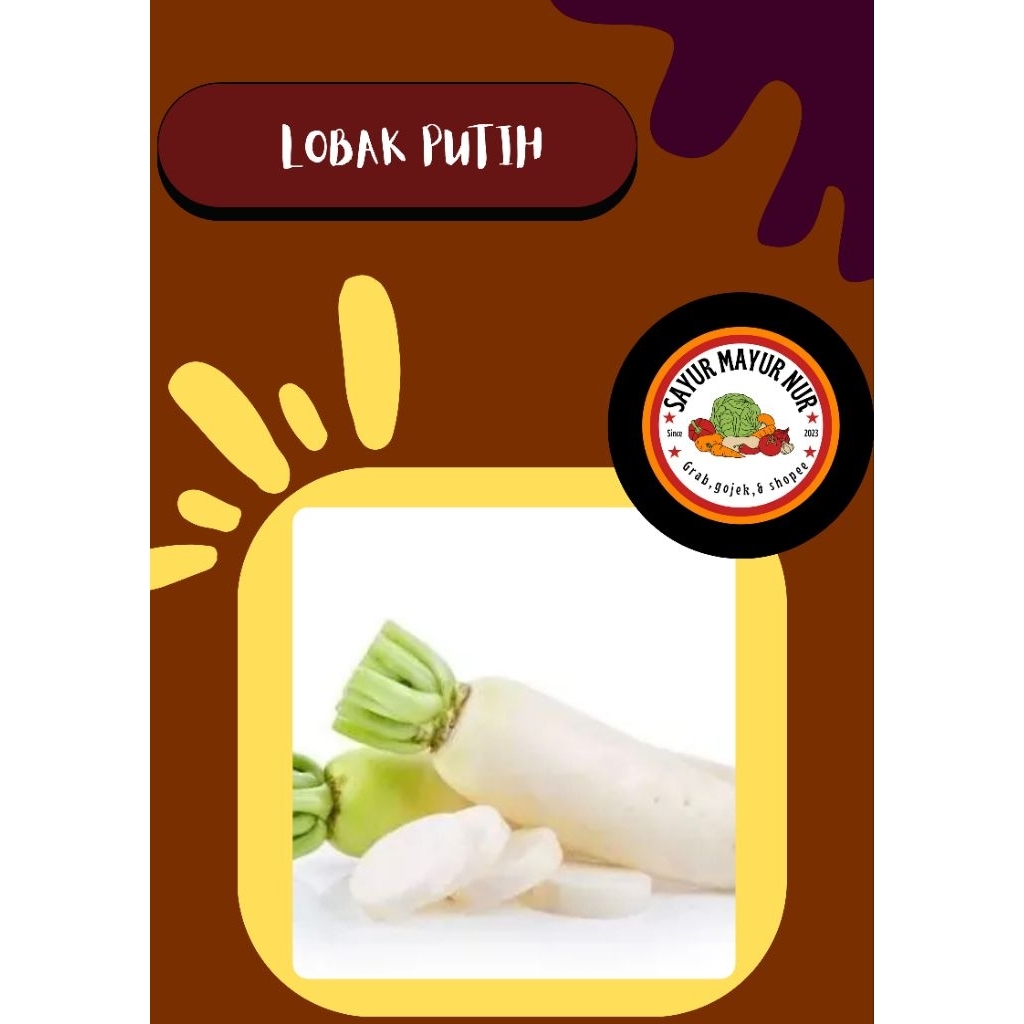 LOBAK PUTIH |WAJIB BACA DESKRIPSI|KIRIM INSTANT|[SAYUR MAYUR NUR MAKASSAR]