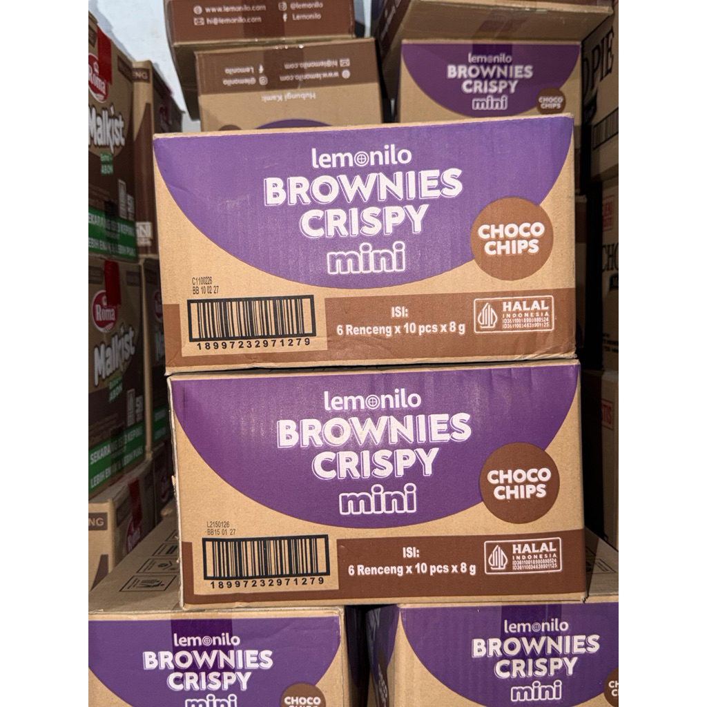 LEMONILO BROWNIES 1 DUS CRISPY MINI CHOCO CHIPS // TIC TIC CRUNCHY RASA BAWANG // FRENCH FRIES 2000 