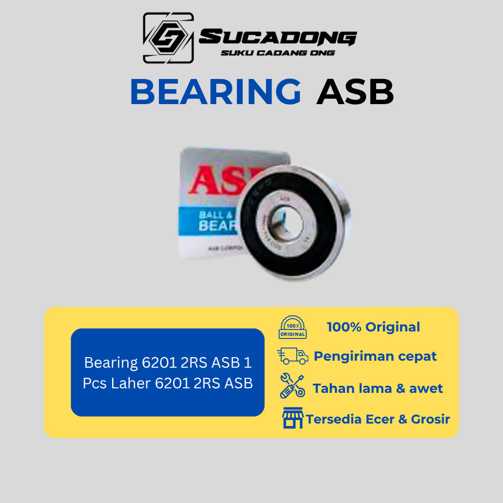 Bearing 6201 2RS ASB 1 Pcs Laher 6201 2RS ASB