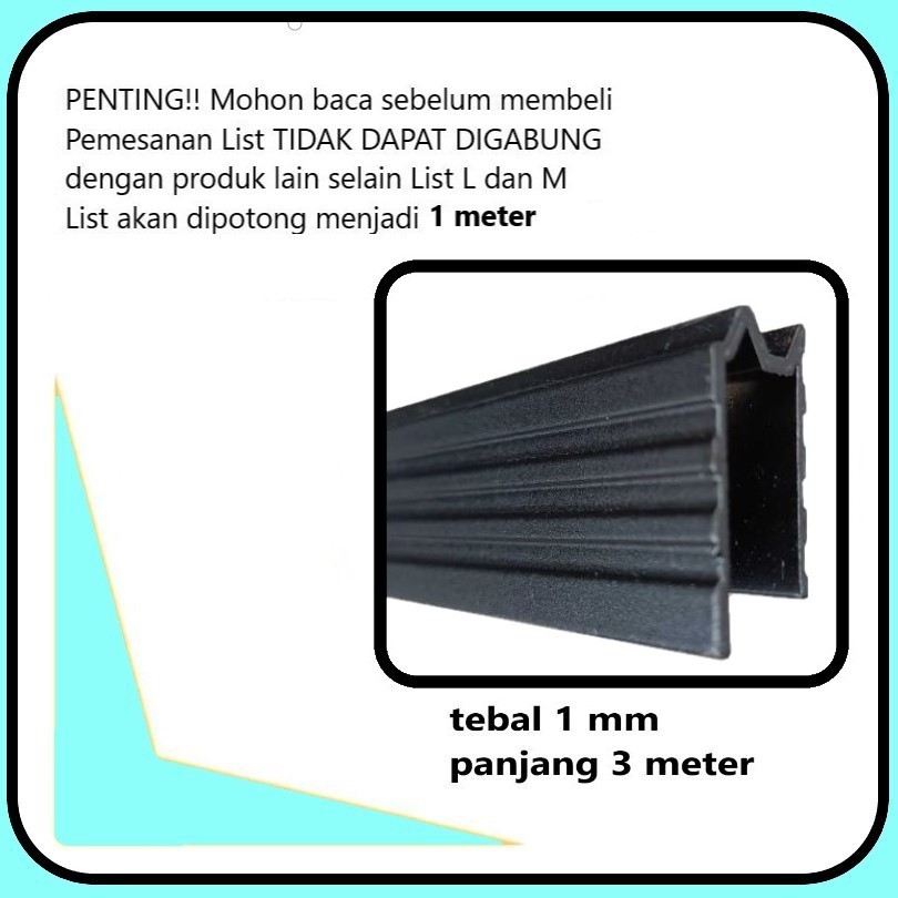 S-NET Lis M Alumunium Hardcase List Siku U Aluminium Flight case HITAM