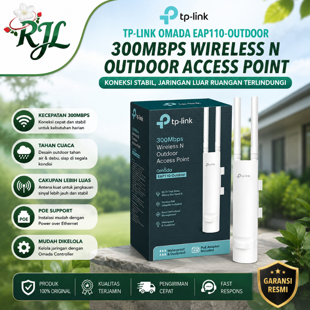 TP-Link EAP110 Omada Outdoor 300Mbps Wireless Access Point EAP110-Outdoor Garansi Resmi