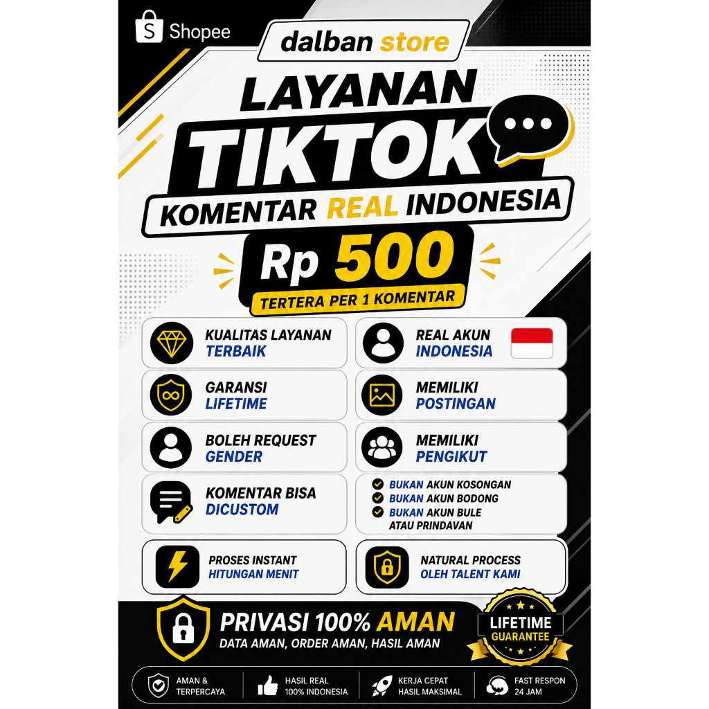 SOFTWARE Layanan komentar Tiktok Real indo