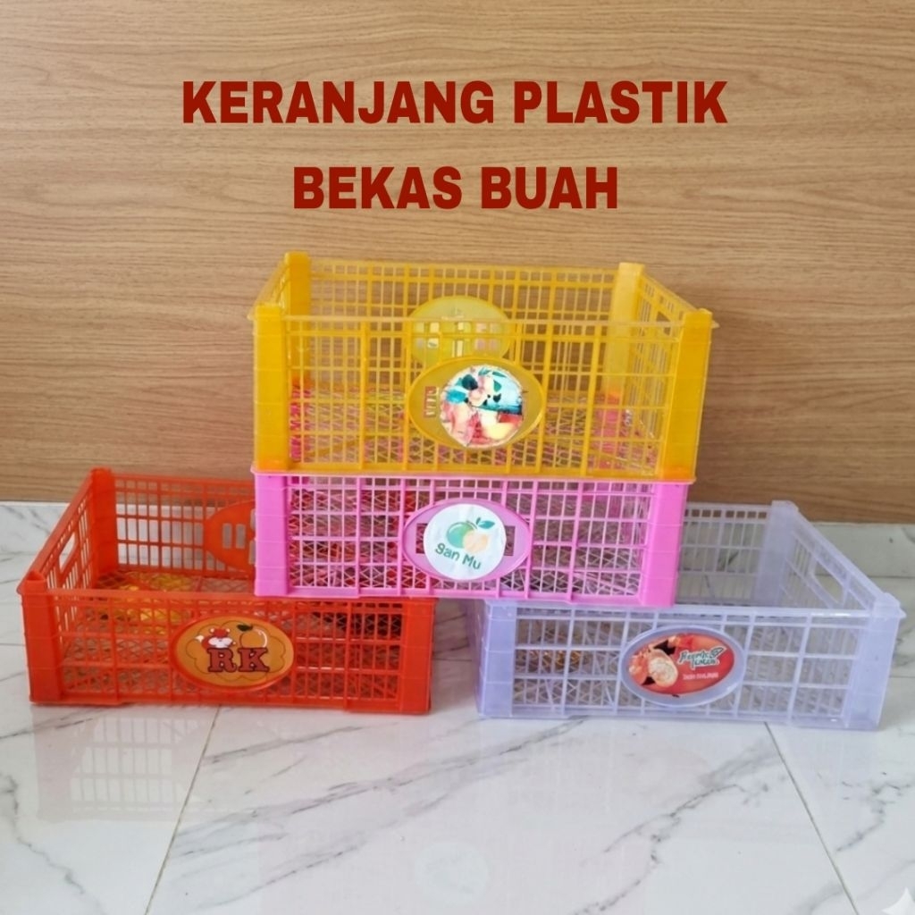 KERANJANG BEKAS BUAH BUAHAN ANGGUR KERANJANG PLASTIK TERMURAH UKURAN RANDOM