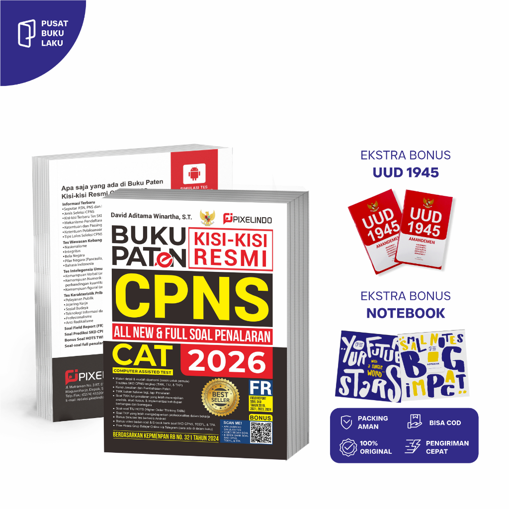 BUKU PATEN CPNS 2026 - LATIHAN & PREDIKSI SOAL CPNS 2026 SESUAI KISI KISI RESMI