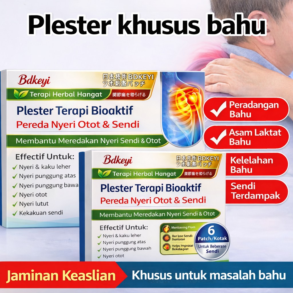 [COD]Plester Terapi Bioaktif Jepang Pereda Nyeri (6 Lembar/Box) – membantu meredakan nyeri otot & se