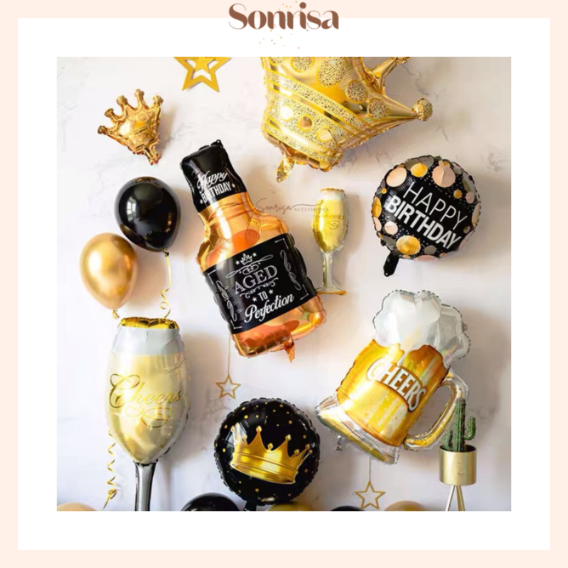 SONRISA - Balon Botol Champagne Whiskey Mini