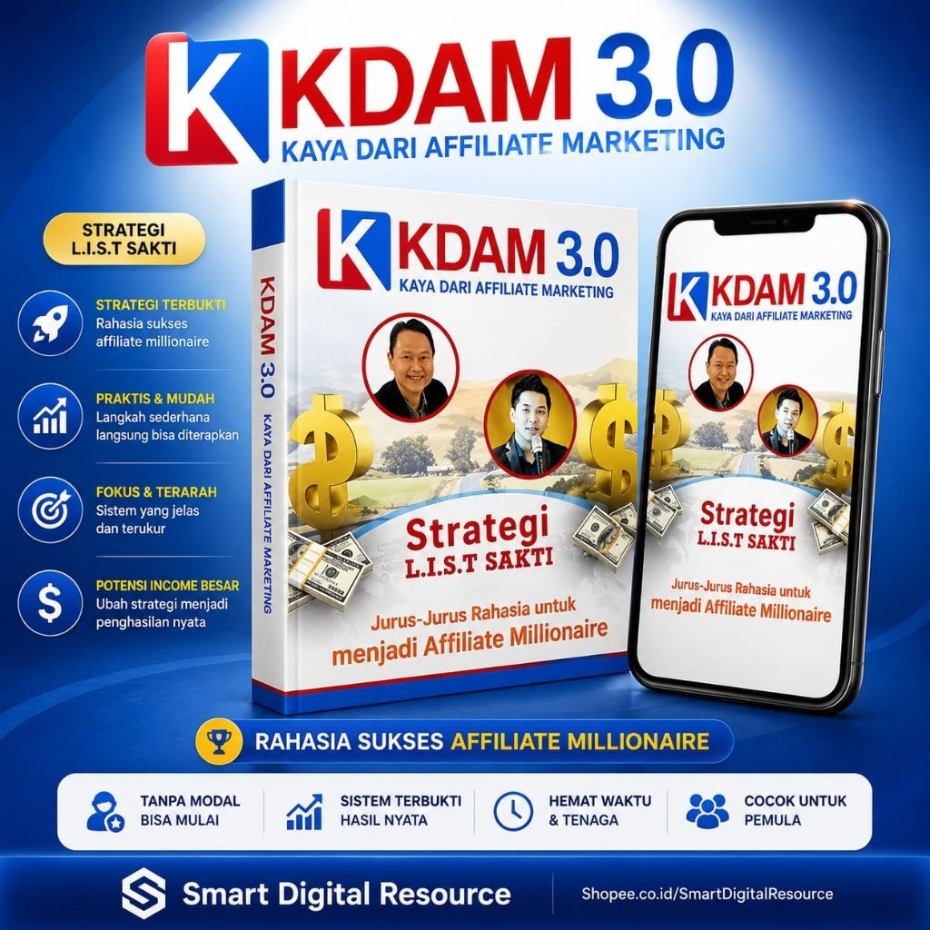 TUTORIAL KAYA DARI AFFILIATE MARKETING KDAM 3.0 DIGITAL MARKETING PELUANG USAHA ONLINE INTERNET TOOL