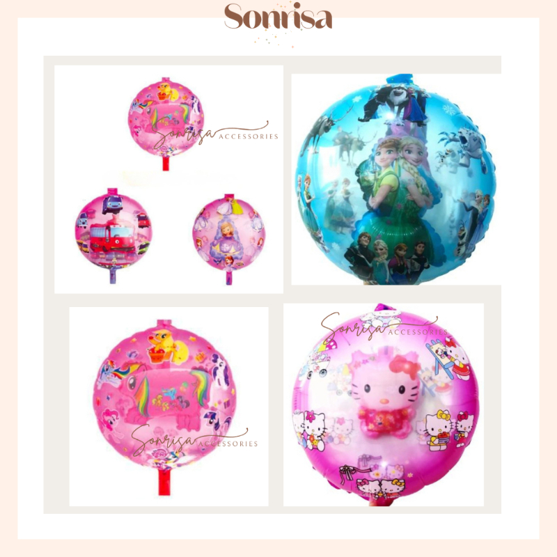 SONRISA - BALON KARAKTER BULAT DOUBLE / BALON BULAT / BALON DOUBLE / BALON SUPERHERO / BALON TAYO / 