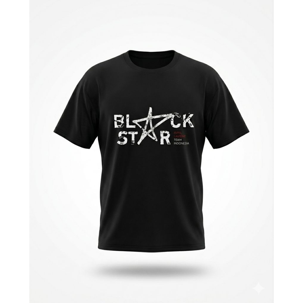 BLACK STAR: AVRIL LAVIGNE TEAM INDONESIA T-SHIRT