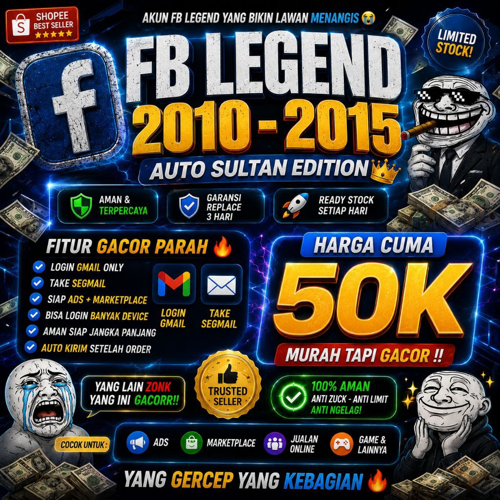 FB TUA & Legend 2010-2015 Login Gmail Take Segmail | Fresh Account Siap Pakai | Trusted Seller