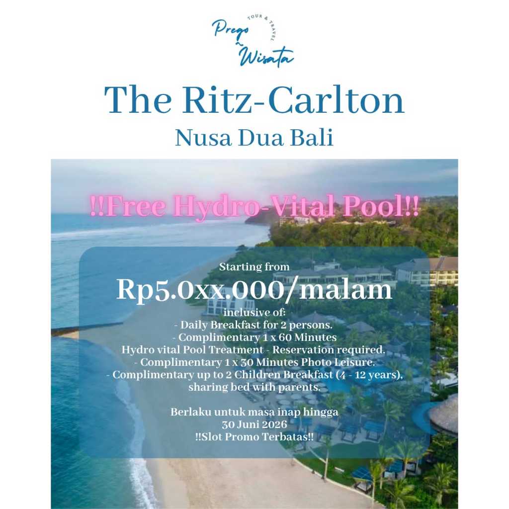 Voucher Hotel The Ritz-Carlton Bali